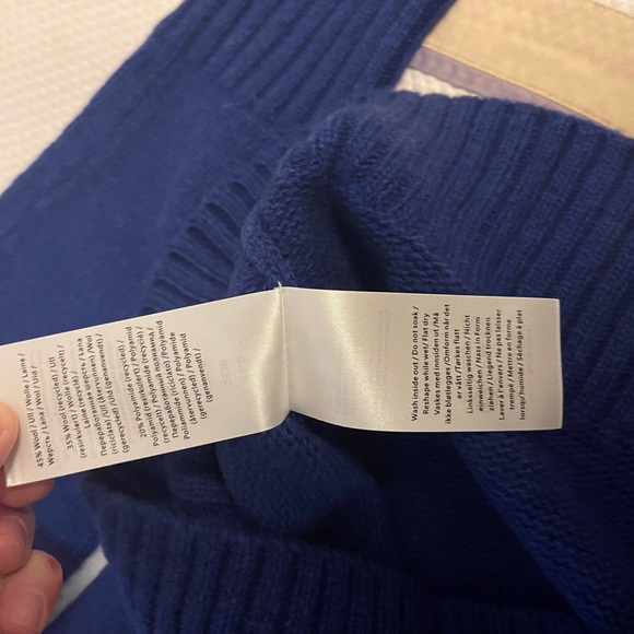 GANNI Blue Jacquard Sweater, Small - Picture 9 of 10